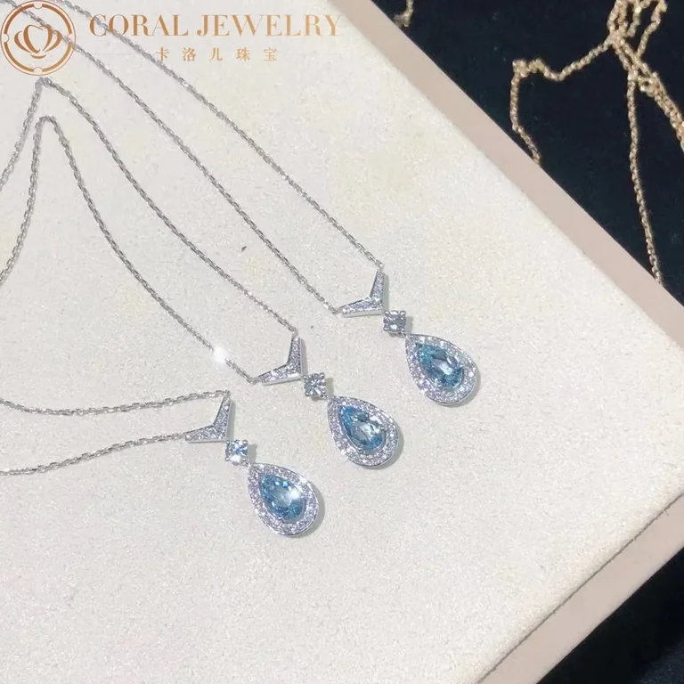 Chaumet Josephine Aigrette 083315 white gold aquamarine and diamond pendant 5