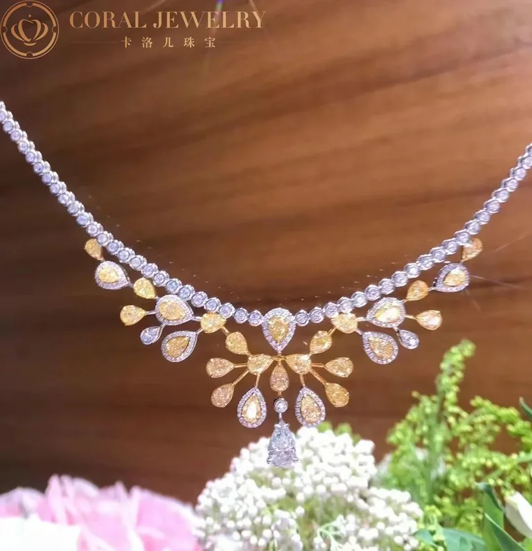 Chaumet 083103-1 Joséphine Aigrette Impériale Necklace White Gold,Yellow Diamonds 13