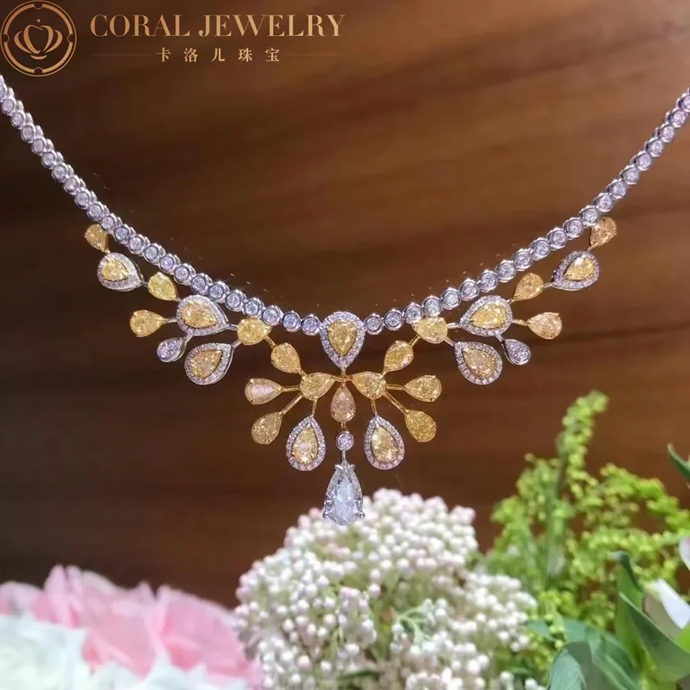 Chaumet 083103-1 Joséphine Aigrette Impériale Necklace White Gold,Yellow Diamonds 15