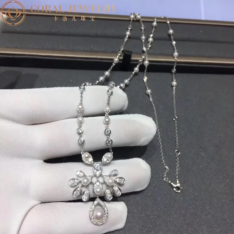 Chaumet 083253 Joséphine Aigrette Impériale Long Necklace White Gold Pearls Diamonds 4