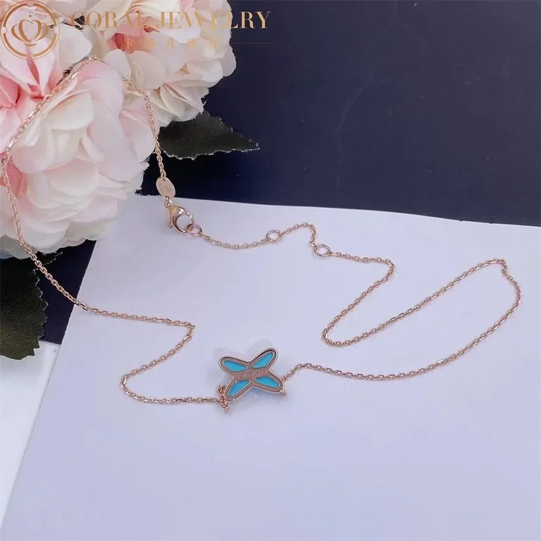 Chaumet Jeux De Liens Pendant 082932 Rose Gold Turquoise Diamond 6