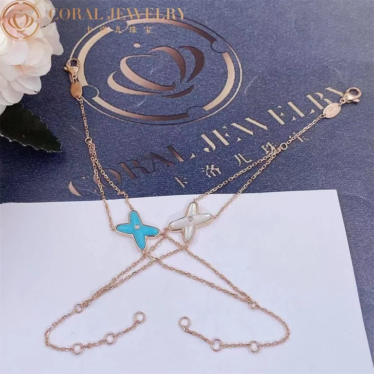 Chaumet Jeux De Liens Pendant 082932 Rose Gold Turquoise Diamond 3