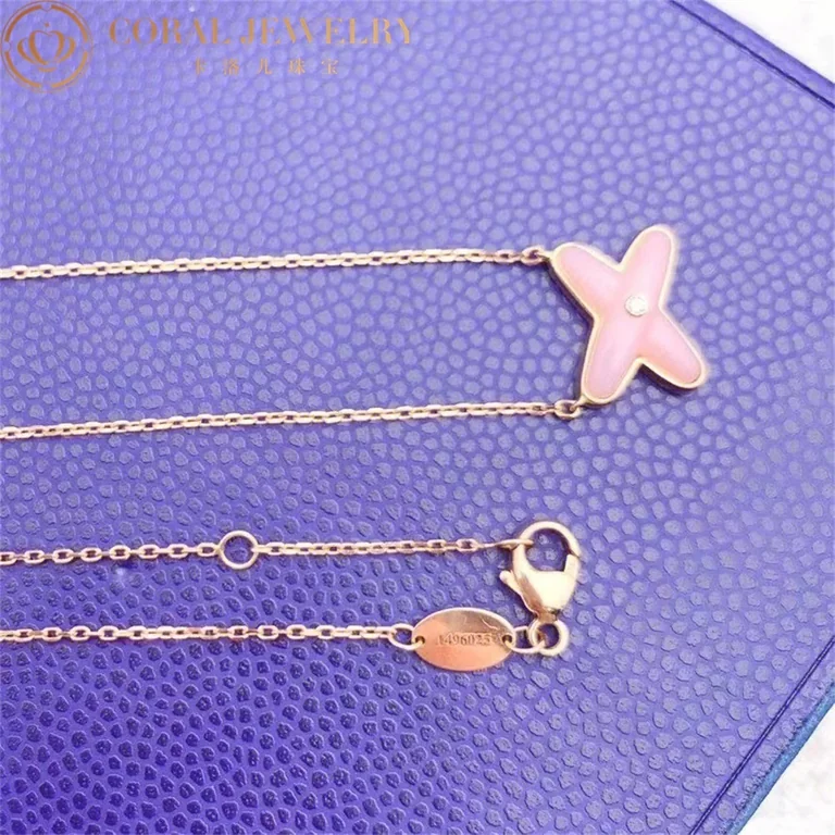 Chaumet Jeux De Liens Pendant 082996 Rose gold pink opal diamond 5