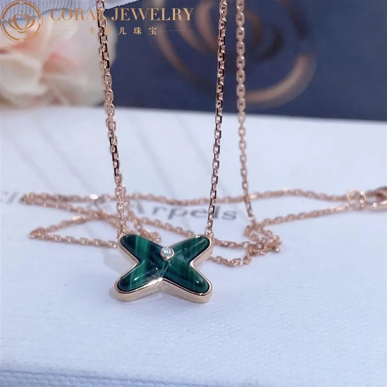 Chaumet Jeux De Liens Pendant 083969 Rose Gold Malachite Diamond 5