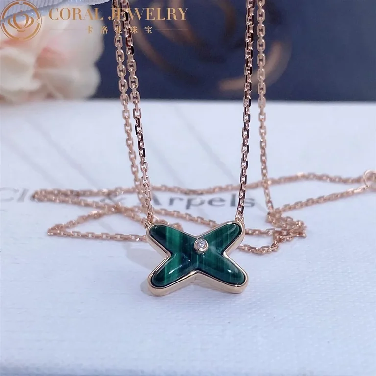 Chaumet Jeux De Liens Pendant 083969 Rose Gold Malachite Diamond 4