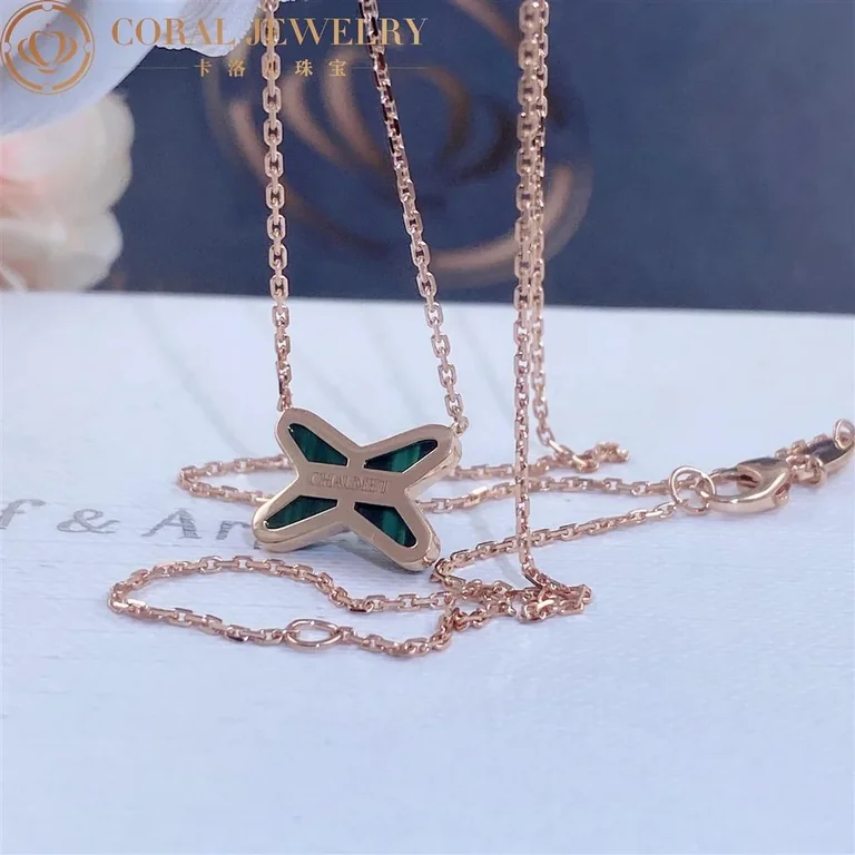 Chaumet Jeux De Liens Pendant 083969 Rose Gold Malachite Diamond 3