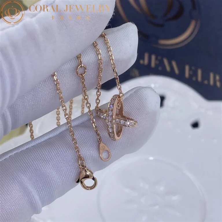 Chaumet Jeux De Liens Pendant 082216 Rose Gold Diamonds 4