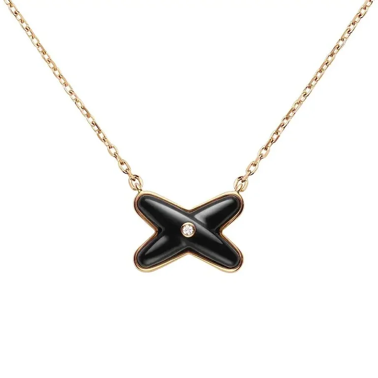 Chaumet Jeux De Liens 085107 Pendant Rose Gold Onyx Diamond 1