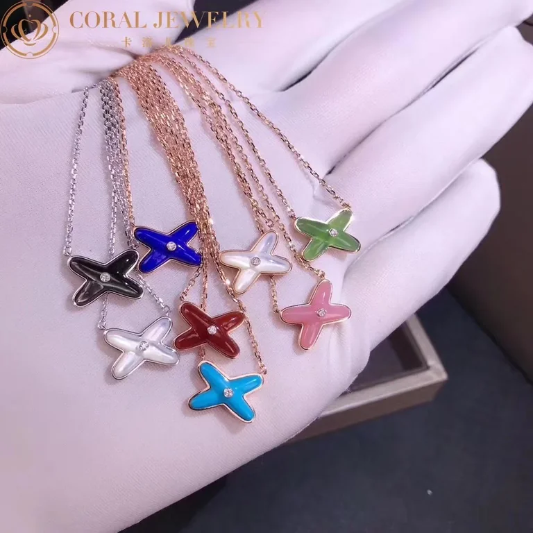 Chaumet Jeux De Liens 085107 Pendant Rose Gold Onyx Diamond 4