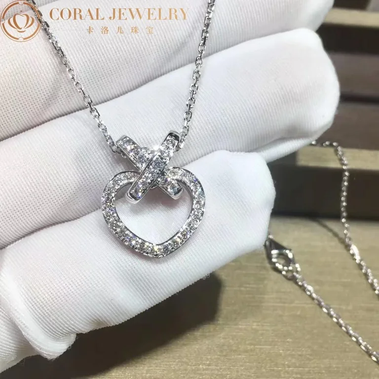 Chaumet Jeux De Liens 30979 Heart Necklace in white gold and diamonds 6