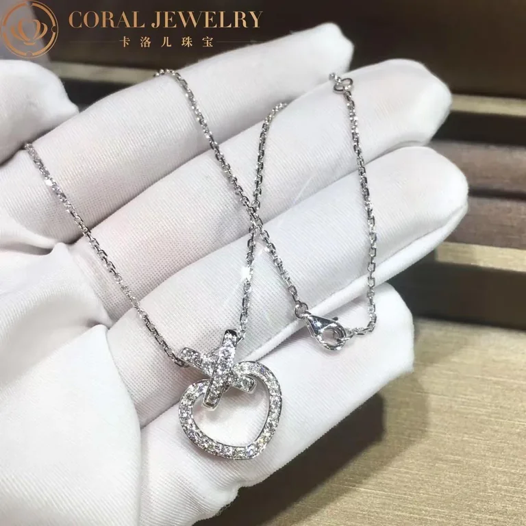 Chaumet Jeux De Liens 30979 Heart Necklace in white gold and diamonds 5