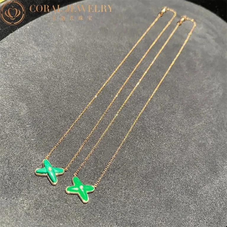 Chaumet 085105 Jeux De Liens Pendant Rose Gold Jade Diamond 2