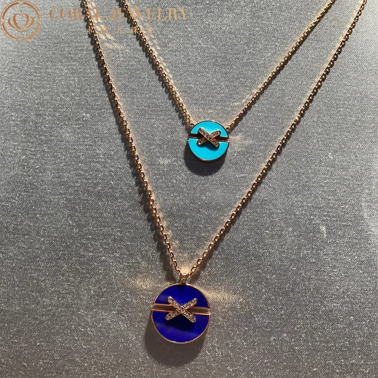 Chaumet 084956 Jeux De Liens Harmony Small Model Pendant Rose Gold Turquoise 2