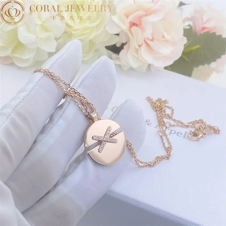 Chaumet Jeux De Liens 084493 Harmony Rose Gold Medium Model Pendant Rose Gold Diamonds 2