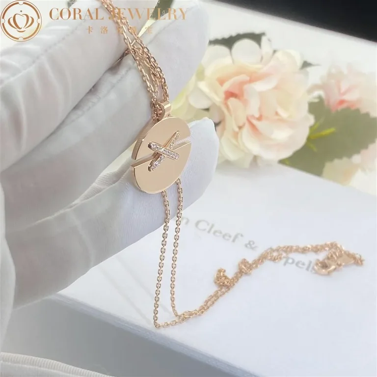 Chaumet Jeux De Liens 084493 Harmony Rose Gold Medium Model Pendant Rose Gold Diamonds 5