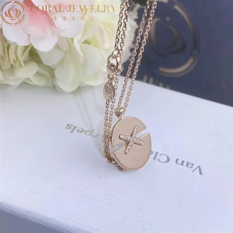 Chaumet Jeux De Liens 084493 Harmony Rose Gold Medium Model Pendant Rose Gold Diamonds 7