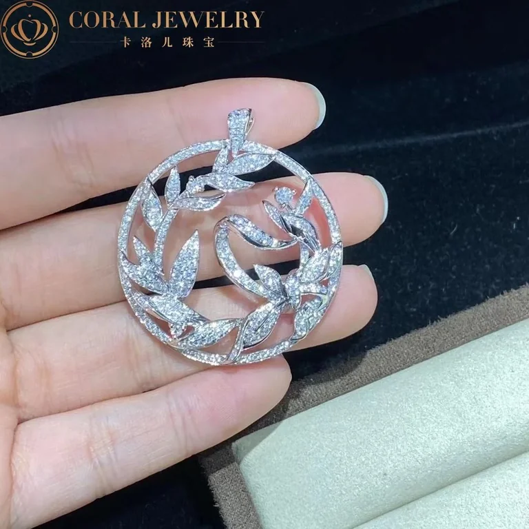 Chaumet 083502 Jardins Laurier Necklace White Gold Diamonds 8