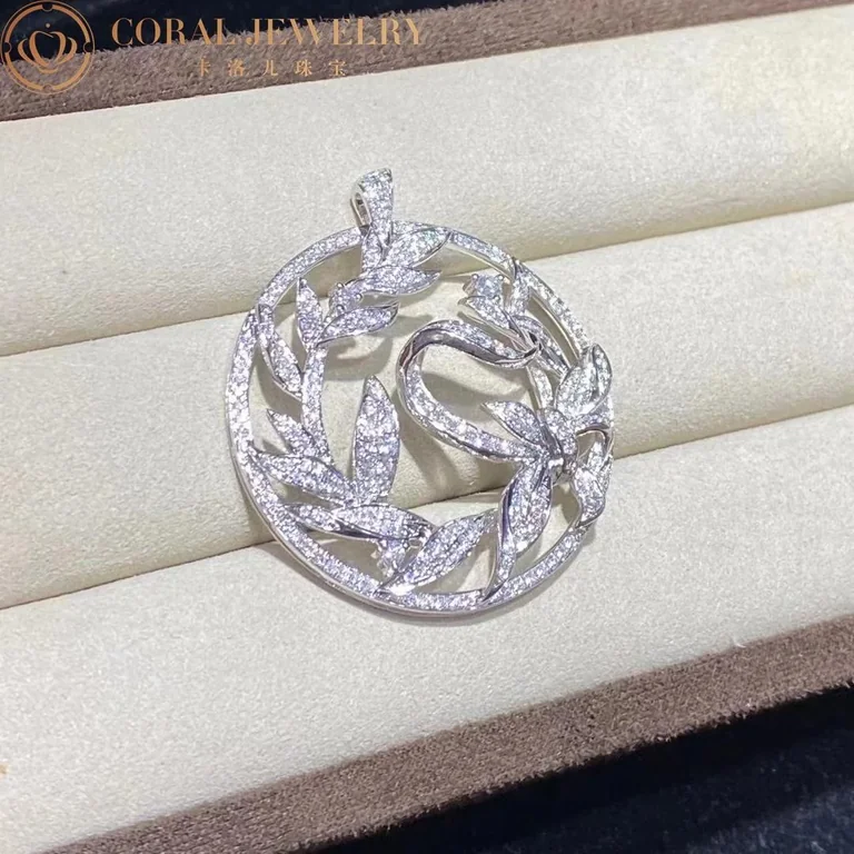 Chaumet 083502 Jardins Laurier Necklace White Gold Diamonds 7