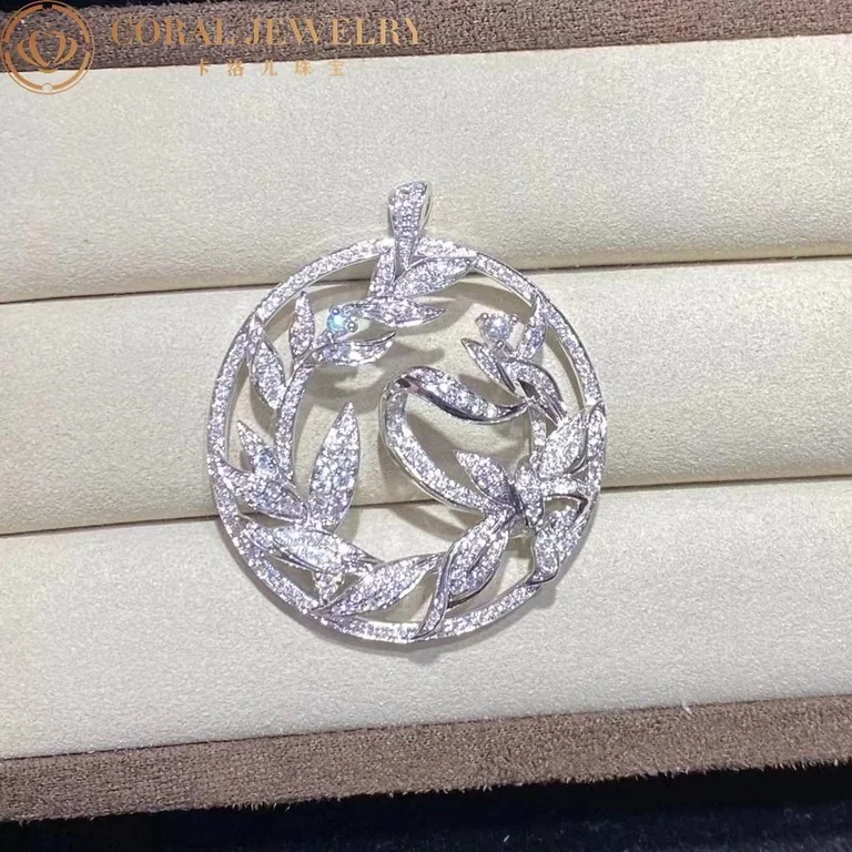 Chaumet 083502 Jardins Laurier Necklace White Gold Diamonds 6
