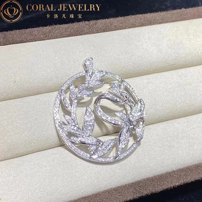 Chaumet 083502 Jardins Laurier Necklace White Gold Diamonds 5