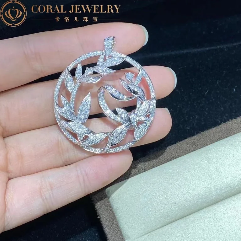 Chaumet 083502 Jardins Laurier Necklace White Gold Diamonds 4