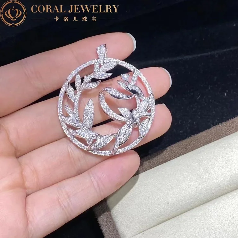 Chaumet 083502 Jardins Laurier Necklace White Gold Diamonds 3