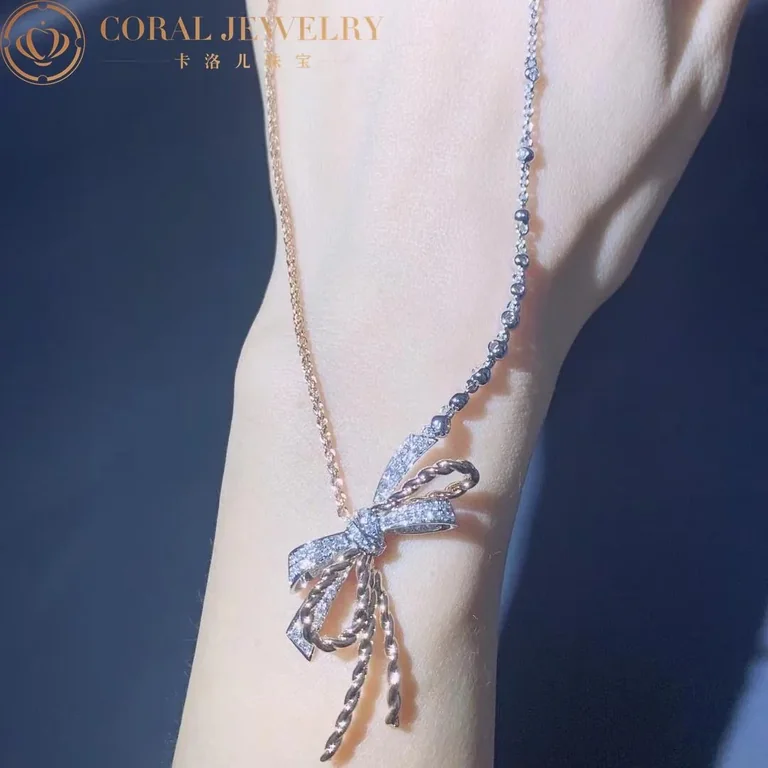 Chaumet 083164 Insolence Necklace White Gold Rose Gold Diamonds 12
