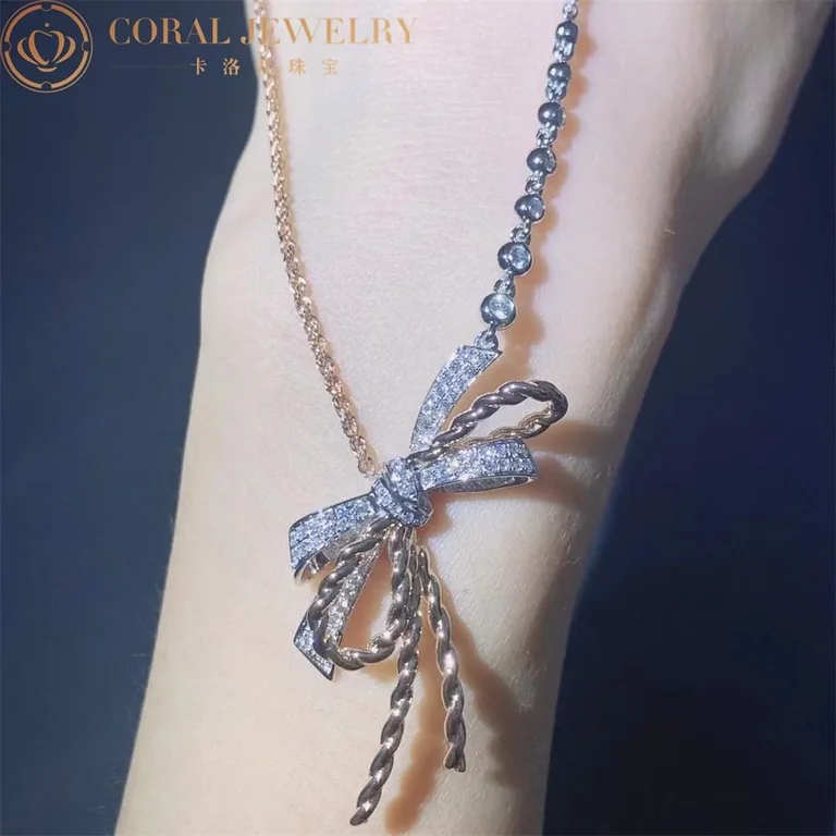 Chaumet 083164 Insolence Necklace White Gold Rose Gold Diamonds 11