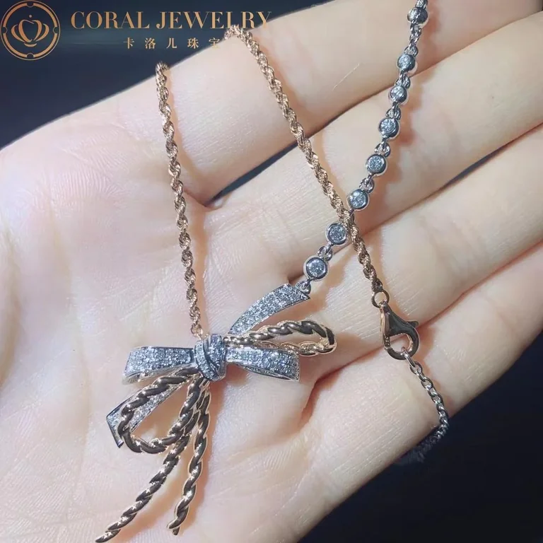 Chaumet 083164 Insolence Necklace White Gold Rose Gold Diamonds 10