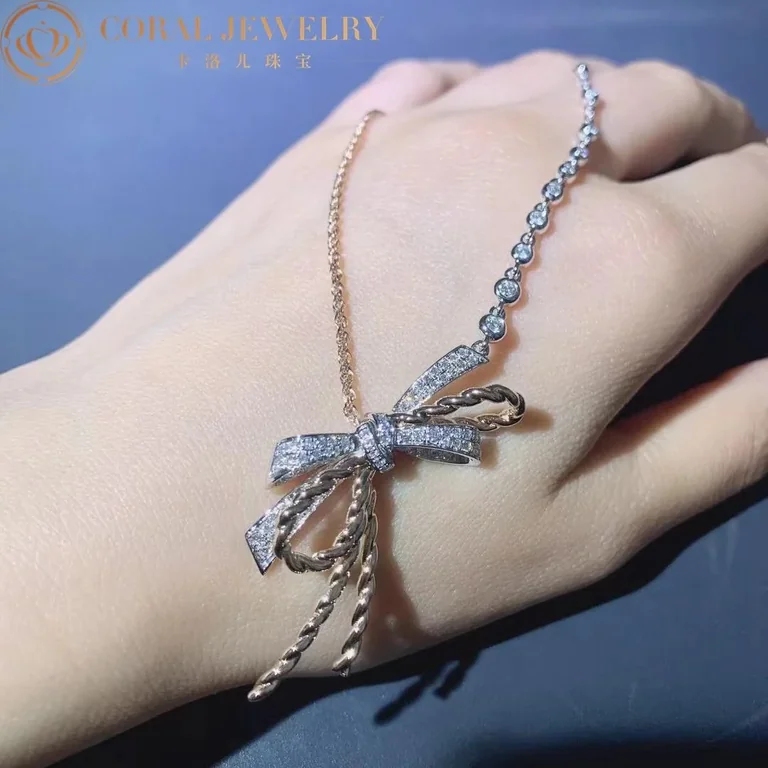 Chaumet 083164 Insolence Necklace White Gold Rose Gold Diamonds 8
