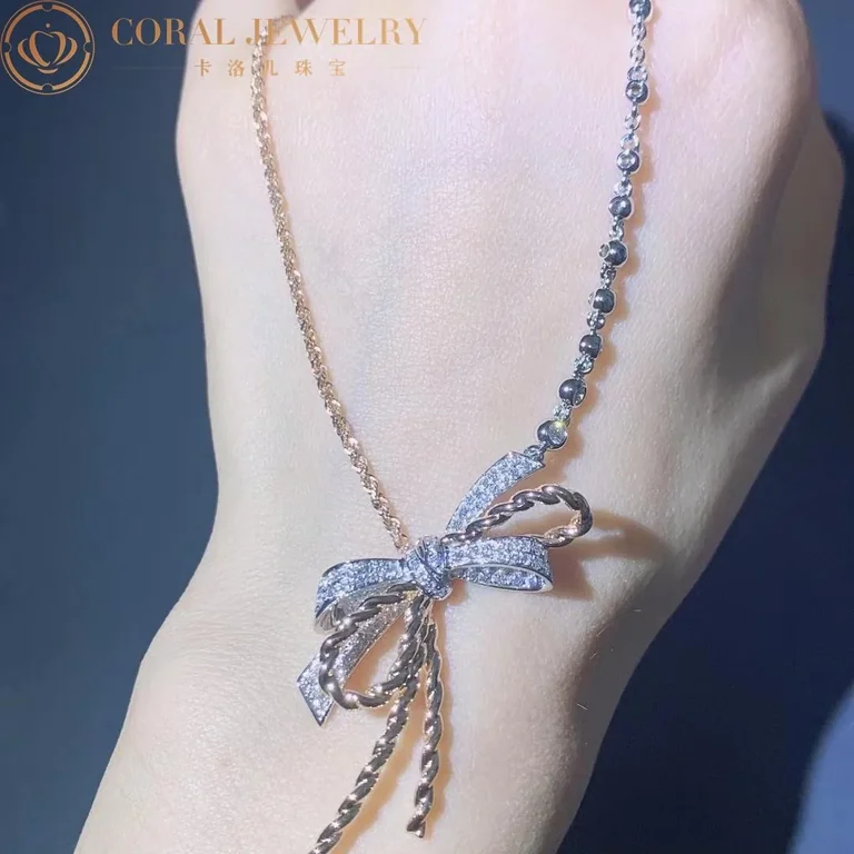 Chaumet 083164 Insolence Necklace White Gold Rose Gold Diamonds 7