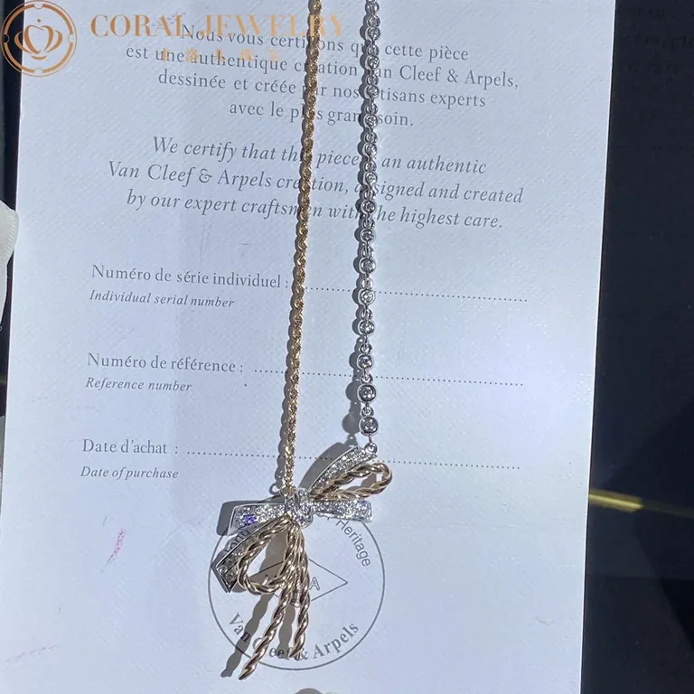 Chaumet 083164 Insolence Necklace White Gold Rose Gold Diamonds 3
