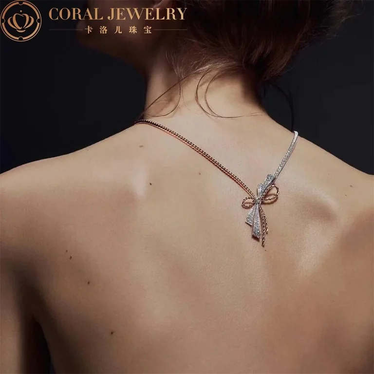 Chaumet 082937 Insolence Necklace White Gold Rose Gold Diamonds 10
