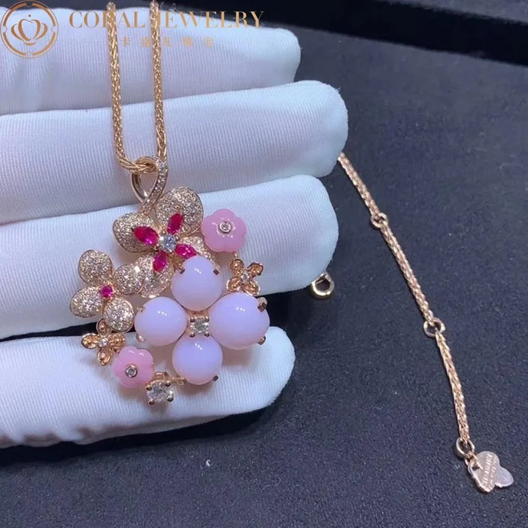 Chaumet 082782 Hydrangea Pendant Pink Dawn 8
