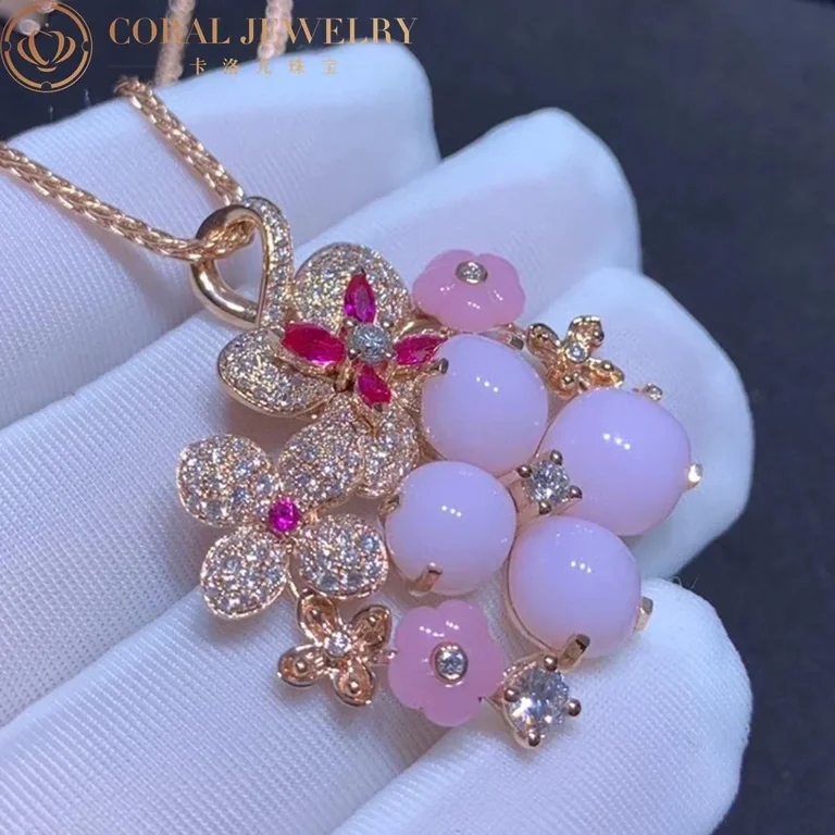 Chaumet 082782 Hydrangea Pendant Pink Dawn 6