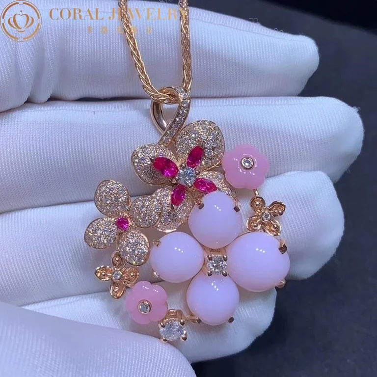 Chaumet 082782 Hydrangea Pendant Pink Dawn 4