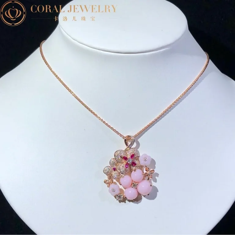 Chaumet 082782 Hydrangea Pendant Pink Dawn 3