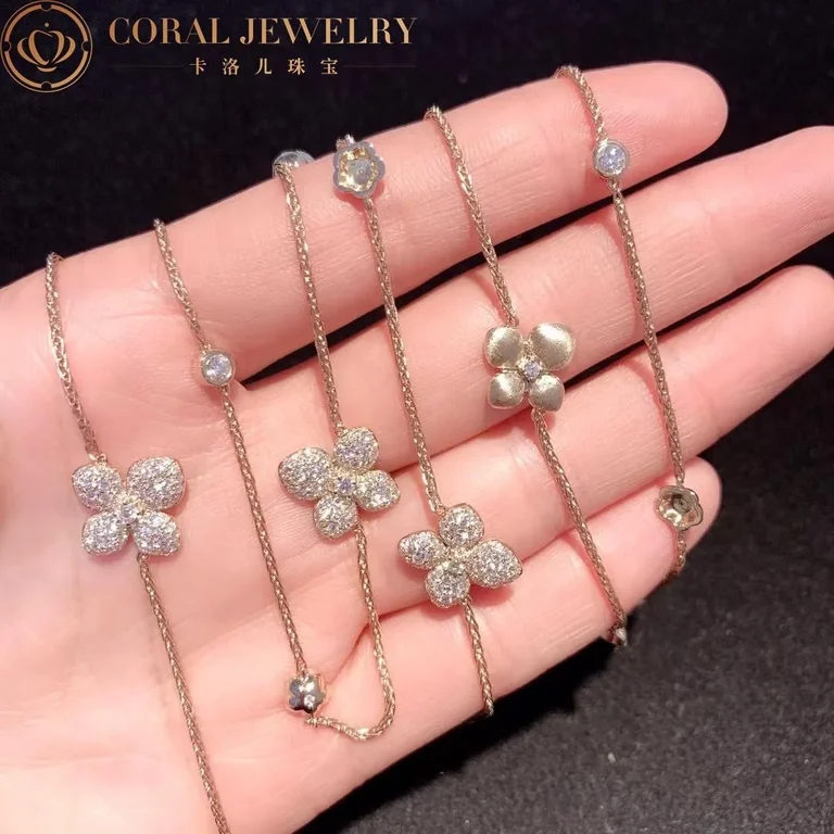 Chaumet Hortensia 083168 Astres d?Or Pink Gold Diamond Necklace 5