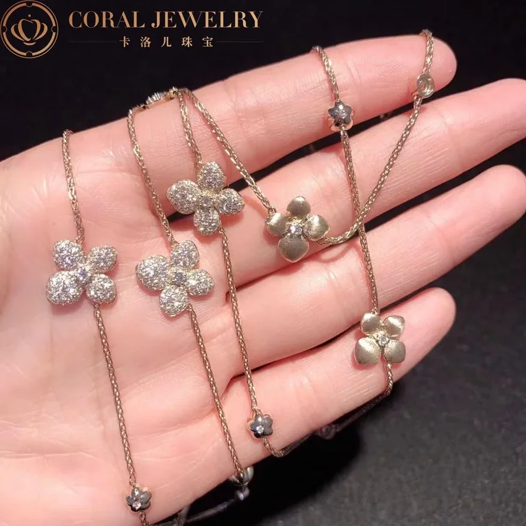 Chaumet Hortensia 083168 Astres d?Or Pink Gold Diamond Necklace 7