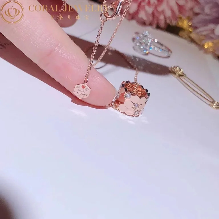 Chaumet 085156 Bee My Love Pendant Rose Gold Diamonds 5