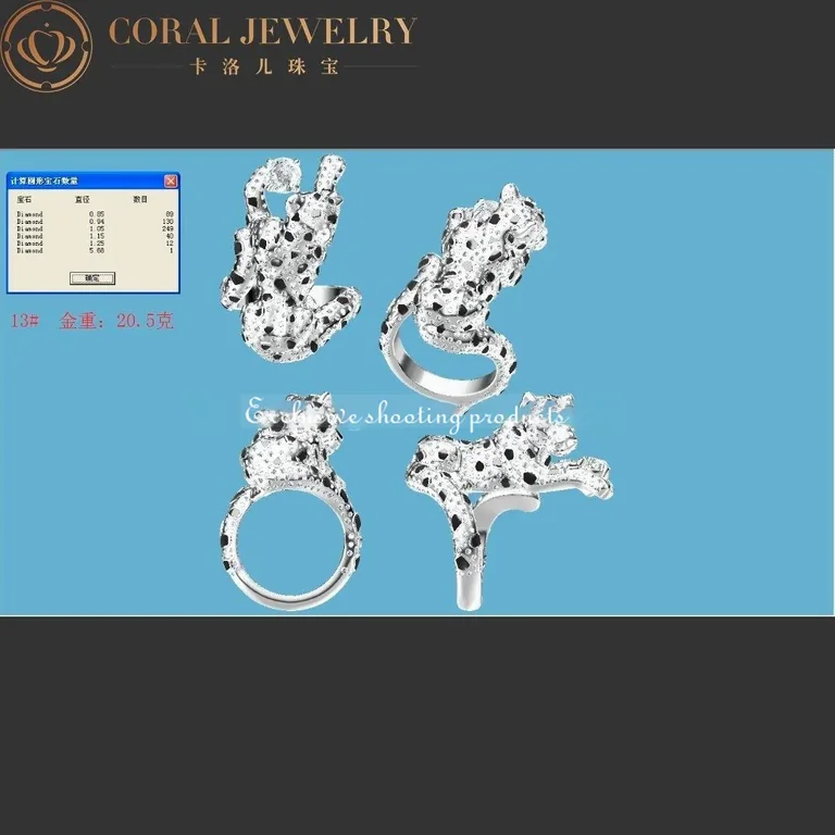 Cartier Panthère de H4190000 Cartier Ring Platinum Emeralds Onyx Diamonds 2