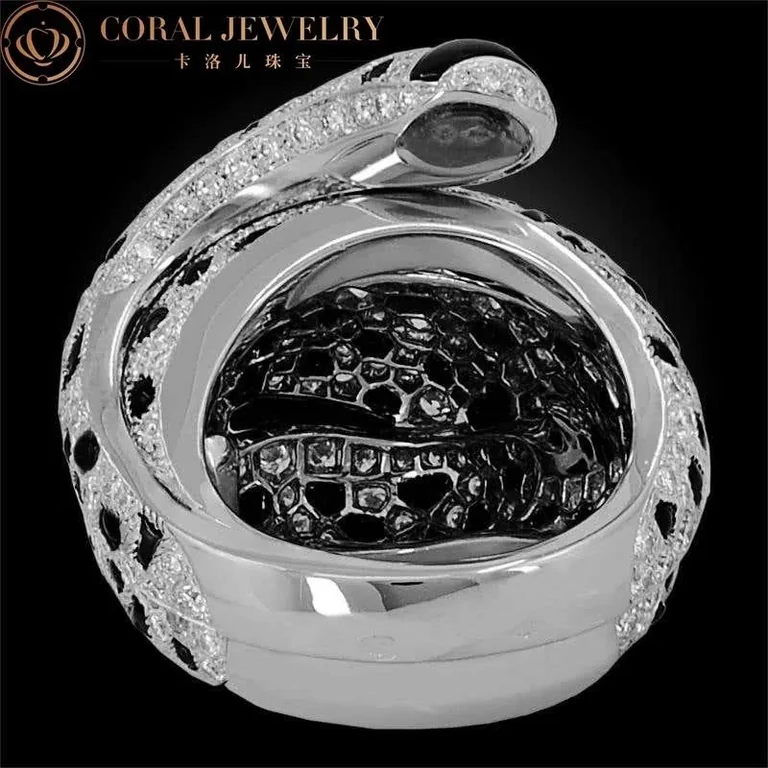 Cartier Panthère De H4179400 Cartier Ring Panthere Diamond Onyx Coil Ring 4