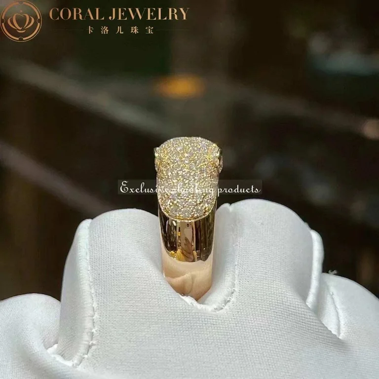 Cartier Panthère De N4225000 Cartier Ring Yellow Gold Diamonds Emeralds Onyx 2