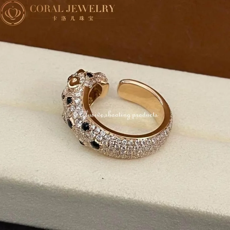 Cartier Panthere De Cartier Ring Yellow Gold Diamonds Emeralds Onyx Ref N4767700 Coral 6