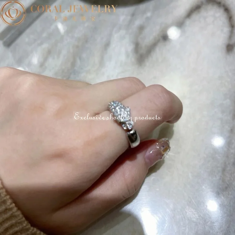 Cartier Panthère De N4765900 Cartier Ring White Gold Emeralds Diamonds 5