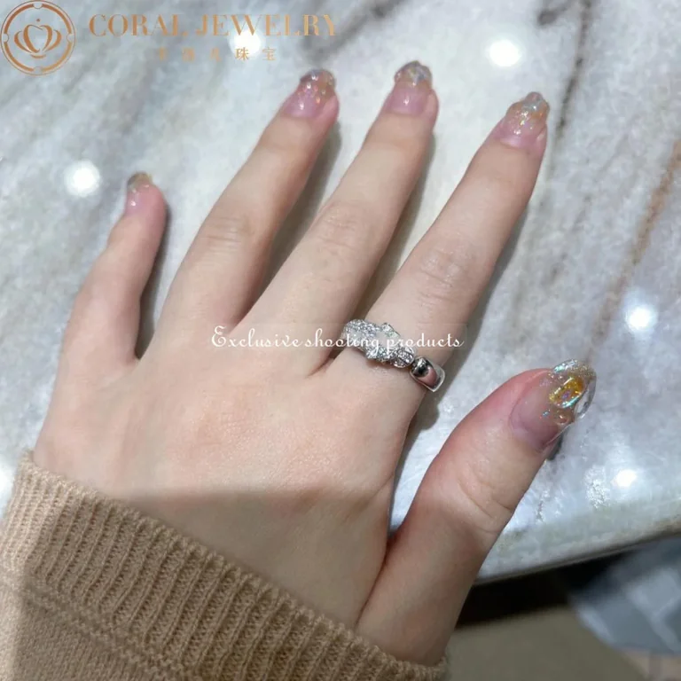 Cartier Panthère De N4765900 Cartier Ring White Gold Emeralds Diamonds 5