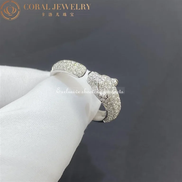Cartier Panthère De N4765600 Cartier Ring White Gold Emeralds Diamonds 7