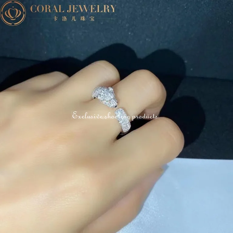Cartier Panthère De N4765600 Cartier Ring White Gold Emeralds Diamonds 2