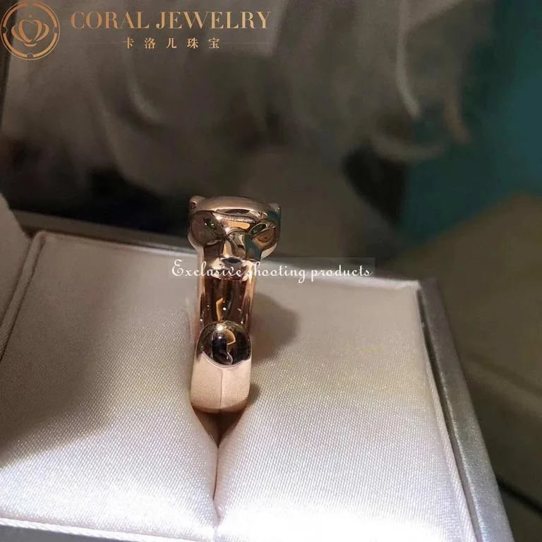 Cartier B4215900 Panthère De Cartier Ring Rose Gold Tsavorite 7