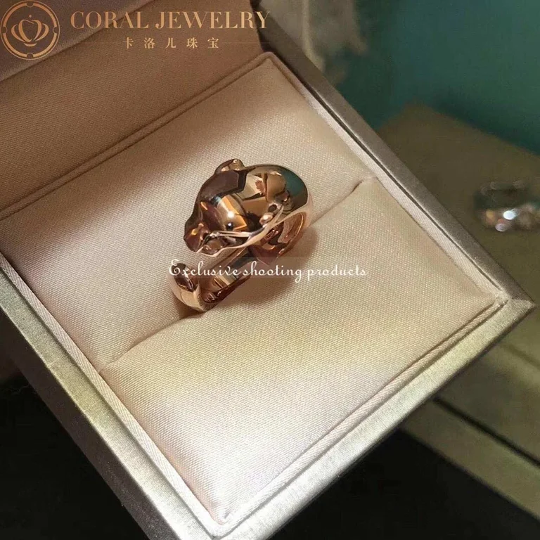 Cartier B4215900 Panthère De Cartier Ring Rose Gold Tsavorite 8